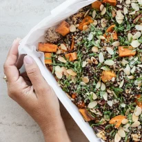 סלט קינואה ועדשים